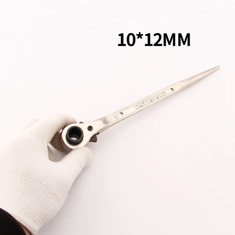 Chrome Vanadium Steel Plum Dual-Use Pointed Tail Socket Ratchet Wrenches