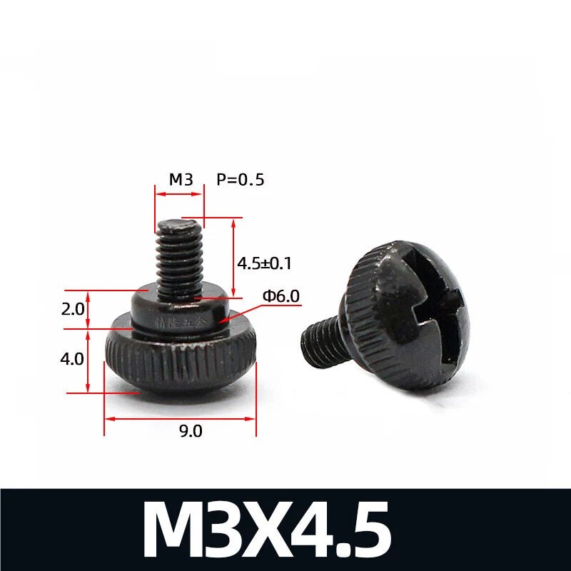M3 Knurled Thumb Screws Step Hand Grip Knob Bolts — Carbon Steel, Nickel or Black Zinc - HomeDIYer