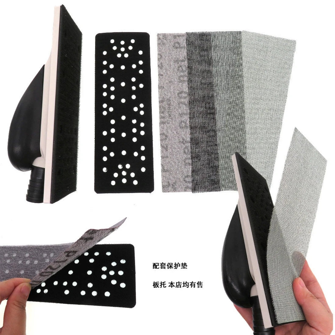 70x198mm Mesh Sanding Sheets — P80 to P1000 Grit Hook & Loop Sandpaper for Detail Sanders