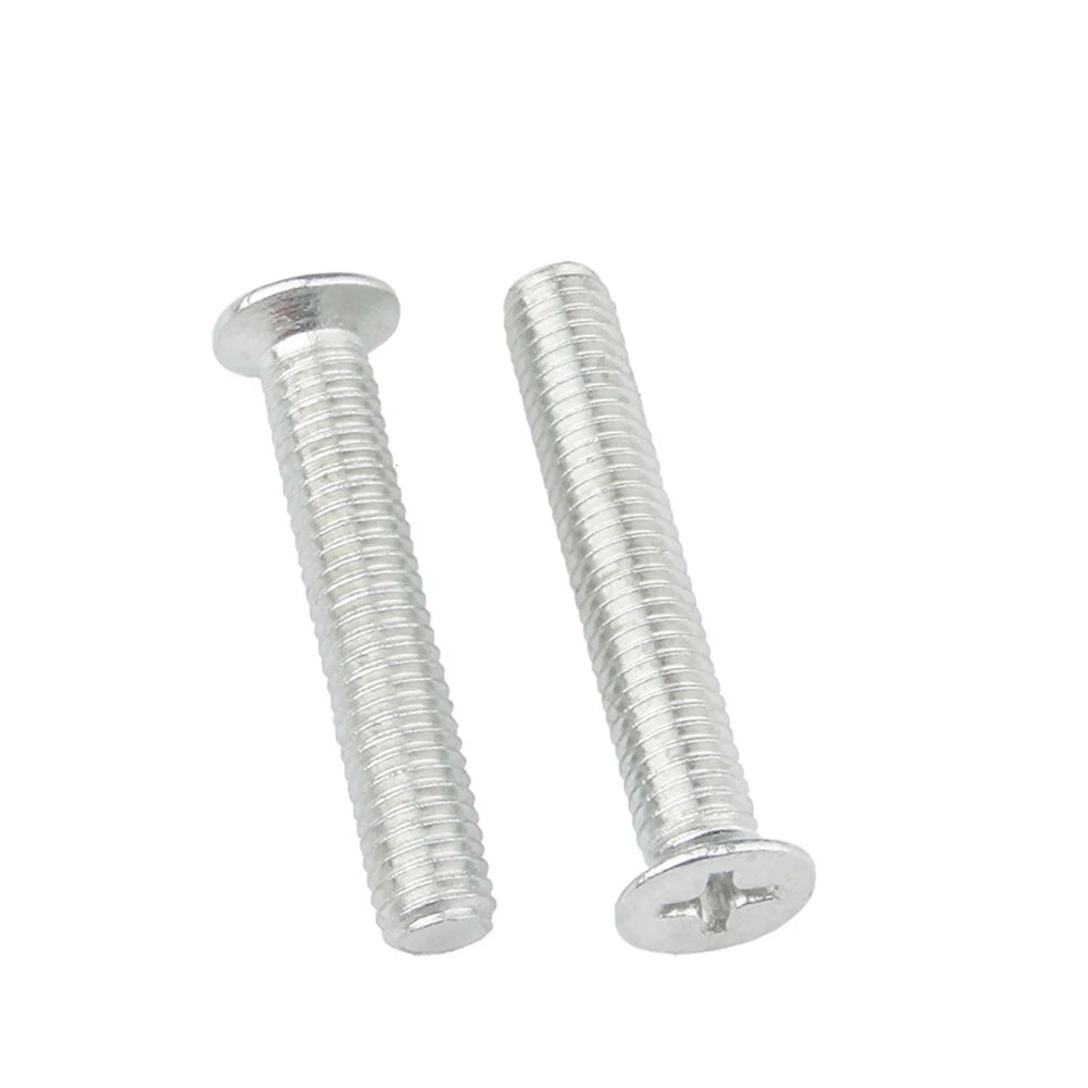Countersunk Phillips Machine Screws – M2 to M12, White / Colour Zinc Plated, Carbon Steel