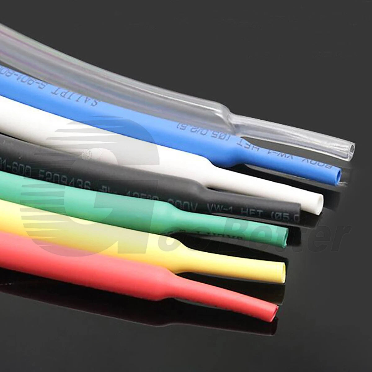 Heat Shrink Tubing 2:1 / 3:1 / 4:1 — Φ0.6mm to Φ50mm, 7 Colors, Adhesive & Non-Adhesive
