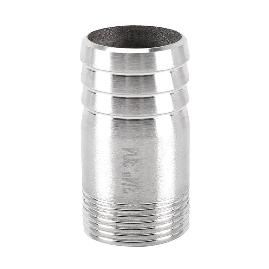 BSP Stainless Steel Barbed Hose Joiner Connector Tail — 1/8" to 4" Pipe Fitting