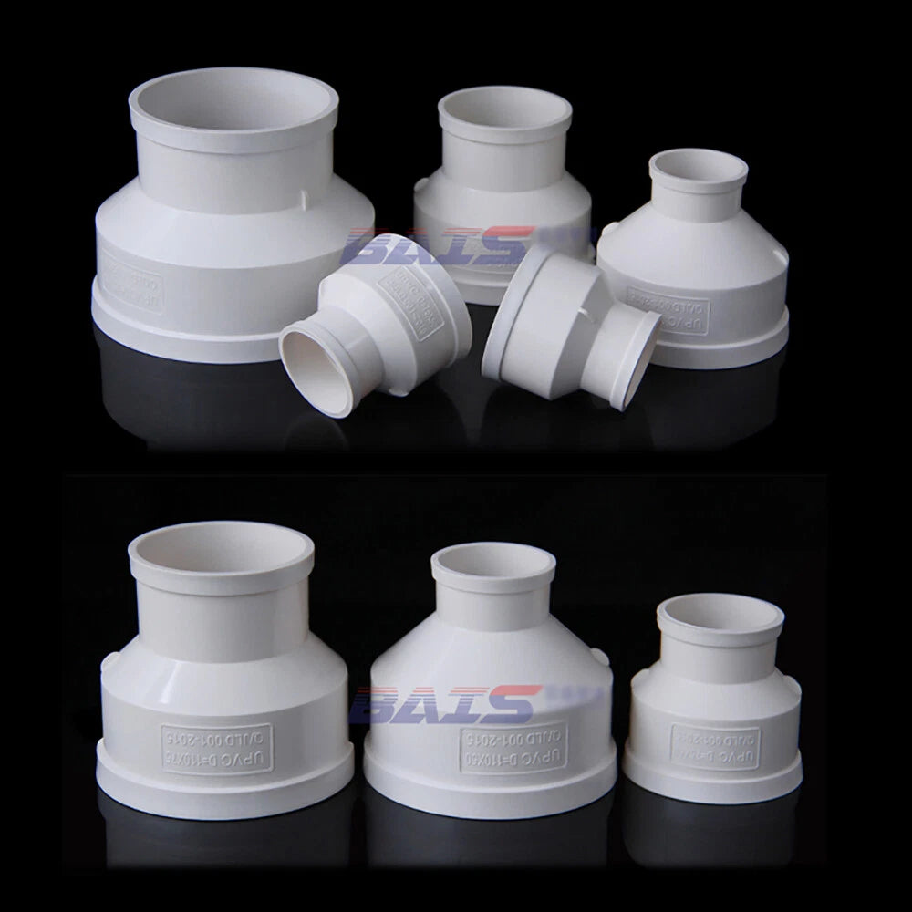 PVC Reducer Fittings Water Pipe Fittings 75 x 50mm~315 x 200mm Adapter Connector