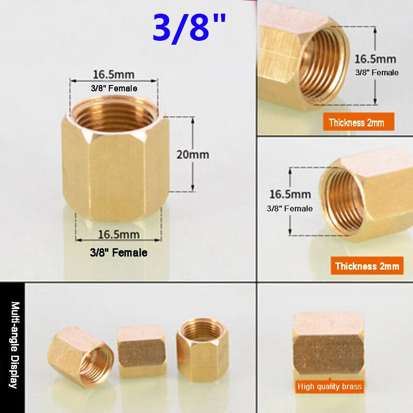 Female Thread Brass Coupling Adapter — Straight & Reducer Pipe Fittings