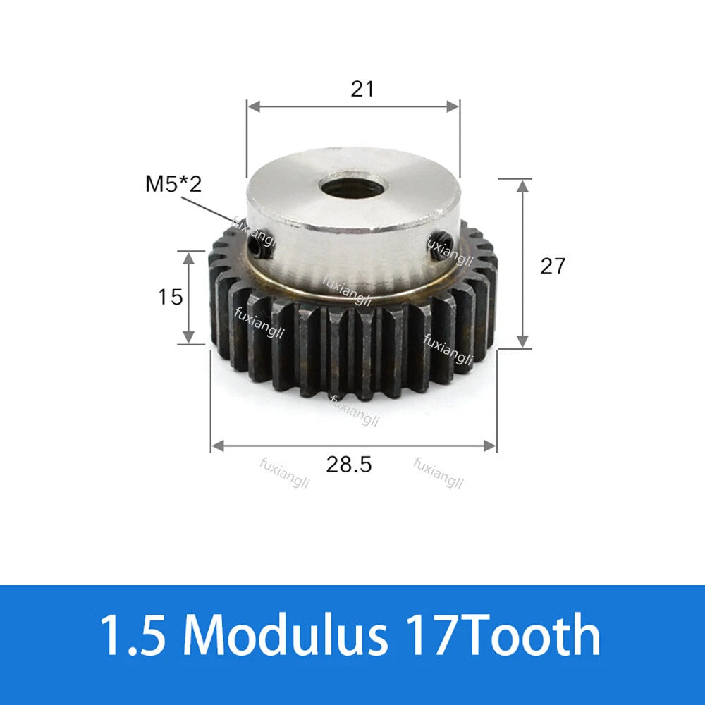 1.5 Modulu 12T-40T Spur Gears pitch 4.71mm 45# Steel With Step Pinion Motor Gear