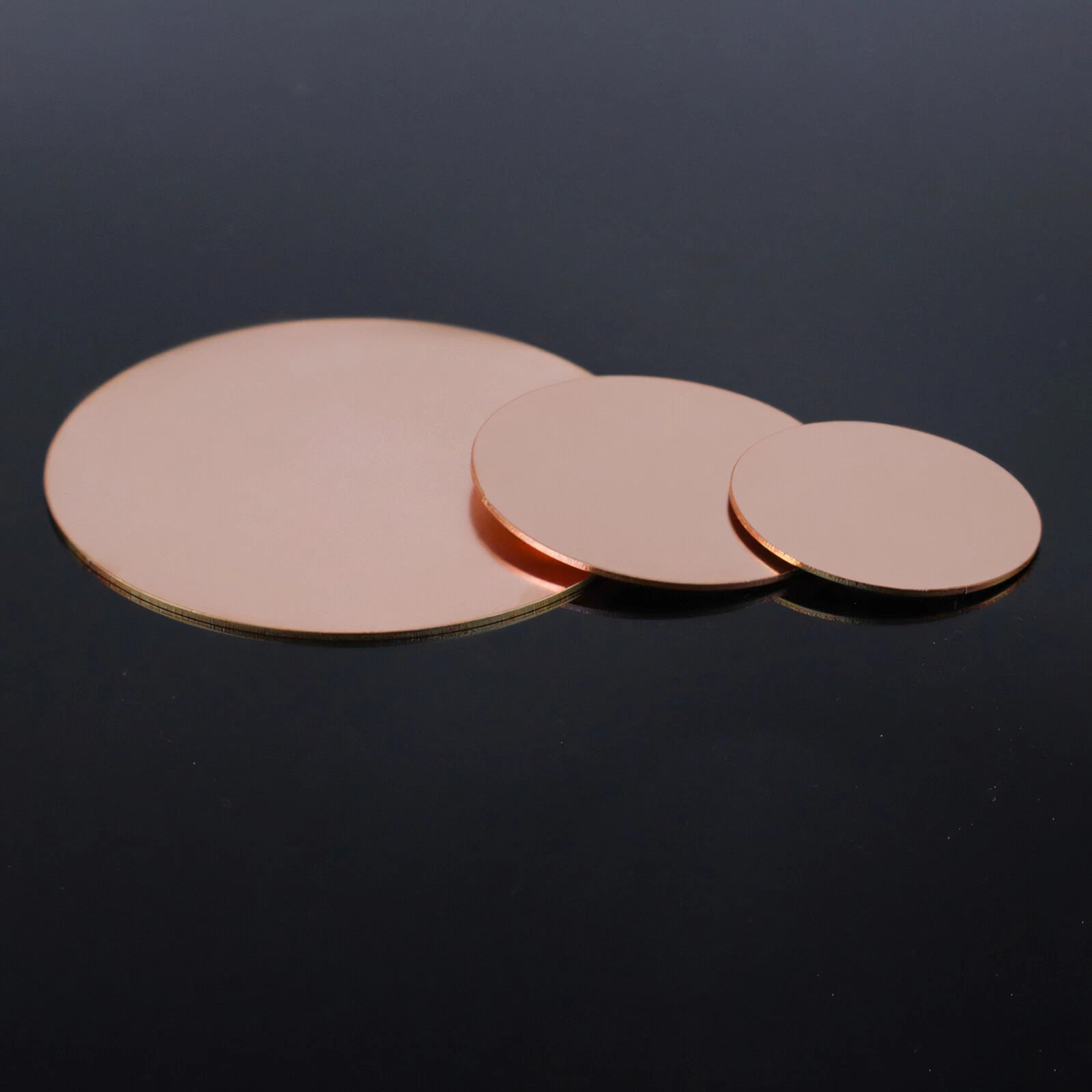 Solid Pure Copper Discs Blanks Round Plate Metal Sheet Thick 0.5-6mm, Ø 10-200mm