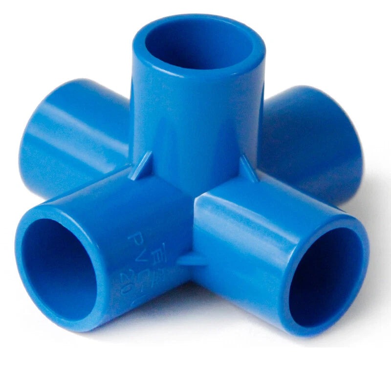 Blue PVC Metric Plumbing Fittings Pipe For Aquarium Fish Tank Pond Solvent Weld
