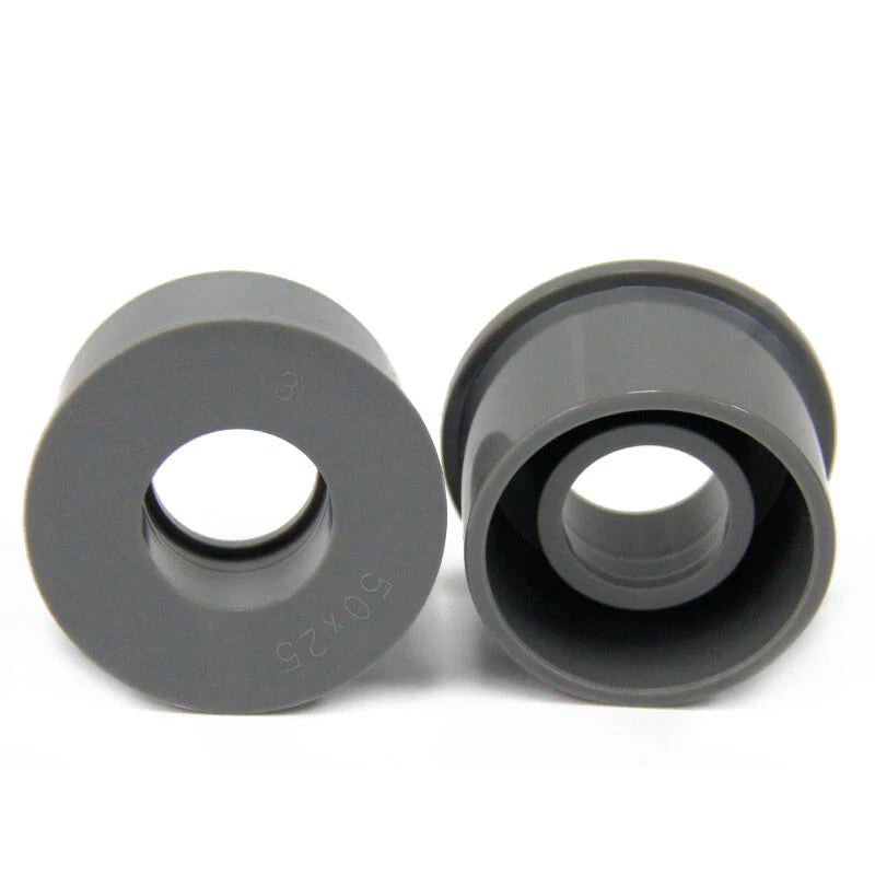 20mm to 90mm PVC Pipe Eccentric Reducing Bushing Fittings Connector Joints Grey