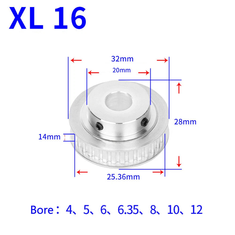 XL 10-40Teeth Timing Belt Pulley Pitch 5.08mm With Step Drive Pulleys Width 14mm