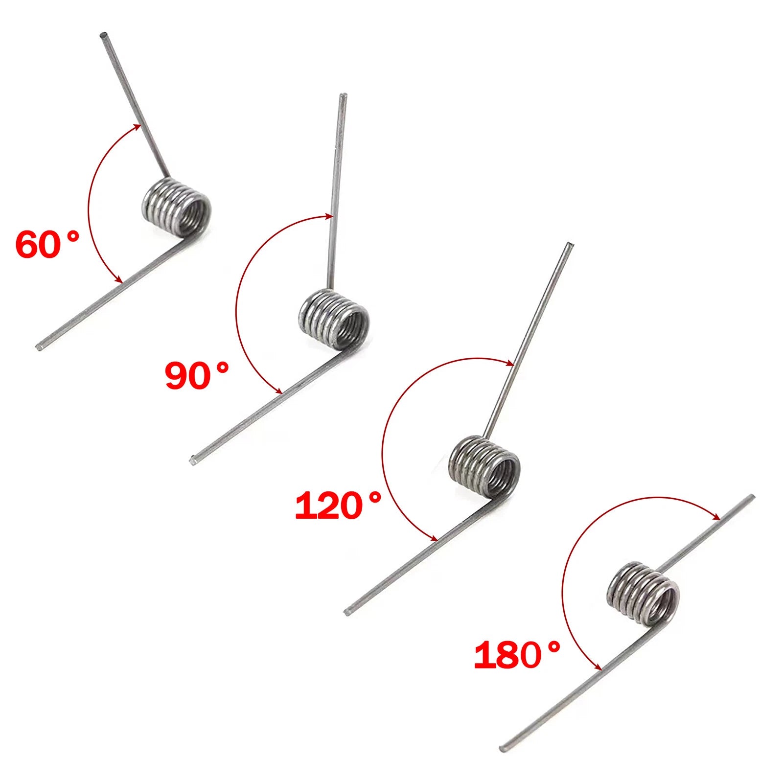 304Stainless Steel Small Torsion Spring 0.8mm Torsional Spring Gear Lever Spring