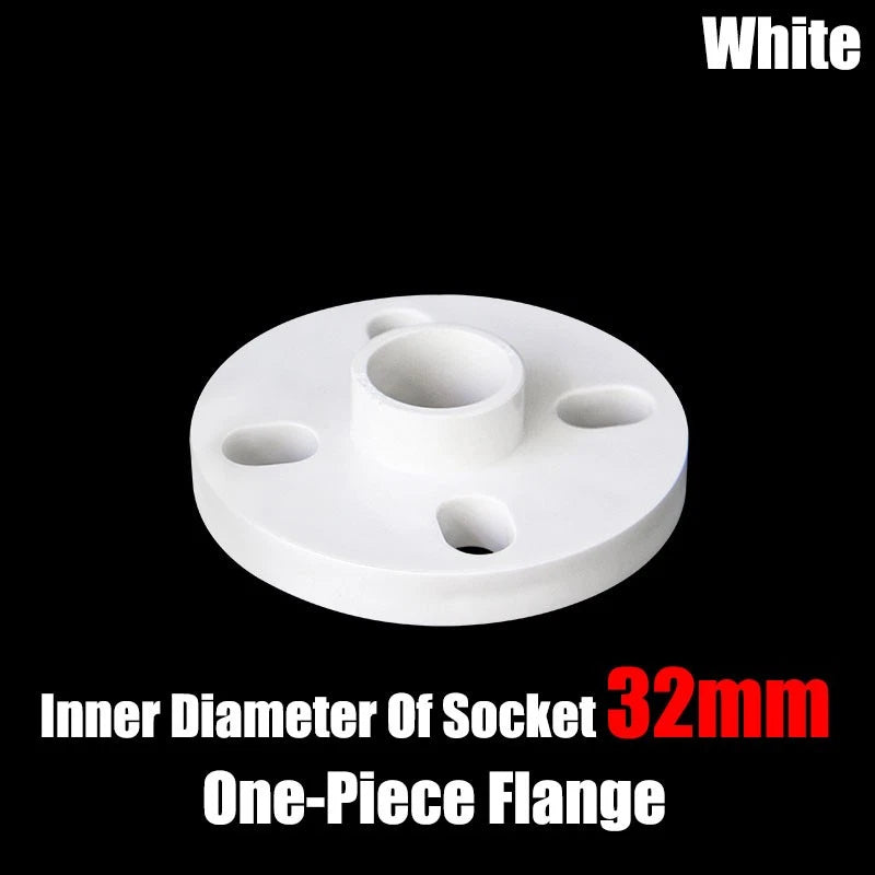 PVC Adhesive Floor Flange 20 25 32 40 50 63 75 90 110-200mm Pipe Fittings White