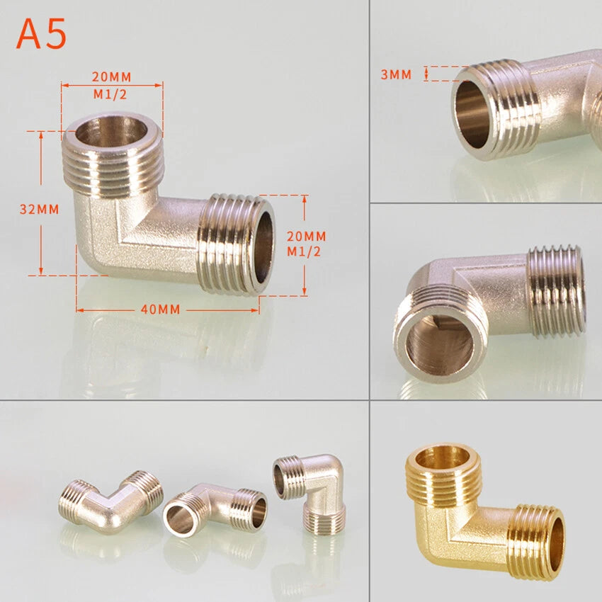 BSP 1/2" Brass Pipe Fittings — Adapters, Elbows, Tees & Connectors
