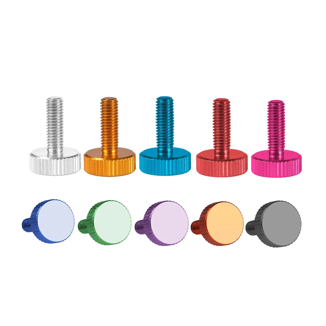 Knurled Thumb Screws Aluminum Alloy — M2 M2.5 M4 M5 M6 Flat Head Hand Grip Knob Bolts