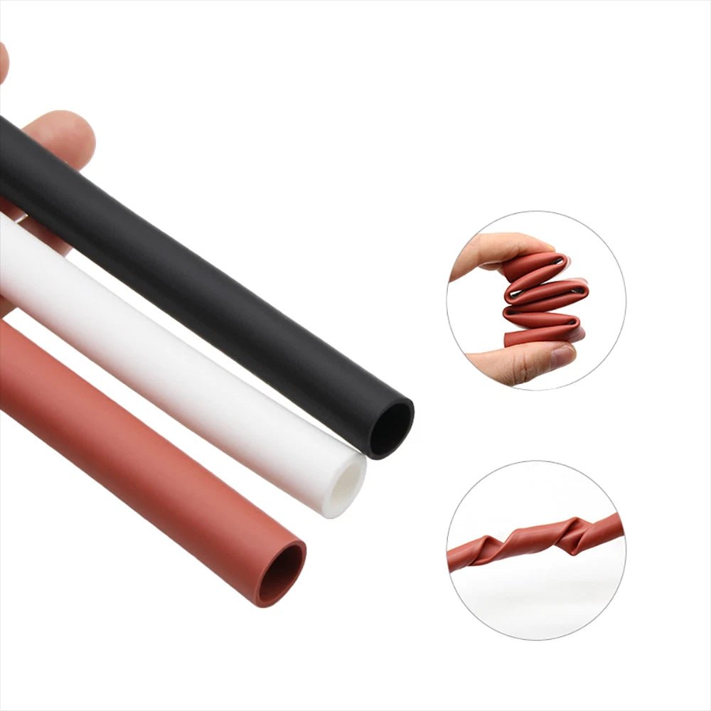 Silicone Rubber Heat Shrink Tubing — φ0.8mm to φ40mm, Multiple Colors - HomeDIYer