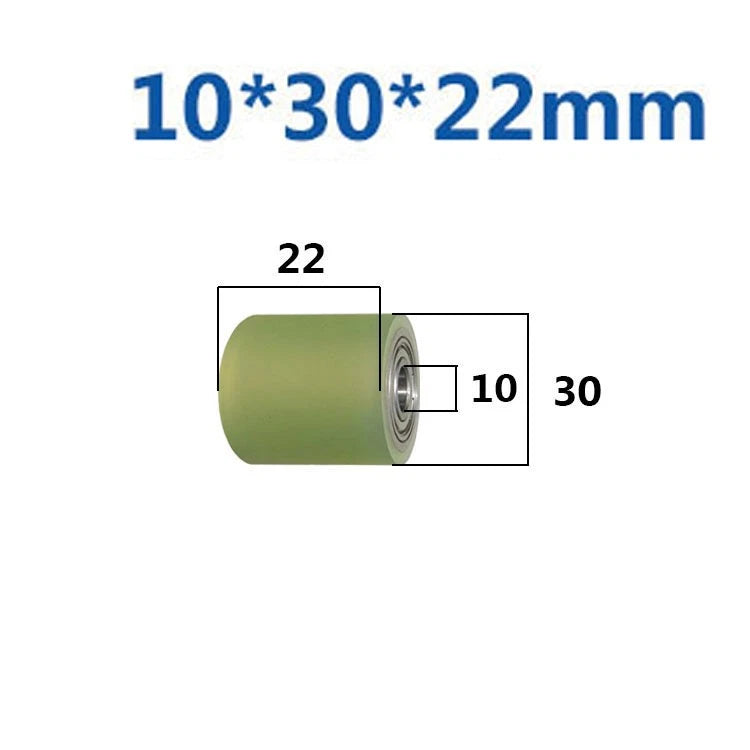 Ø10mm Polyurethane Ball Bearing Rubber Coated Bearings Pulley Guide Wheel Molded
