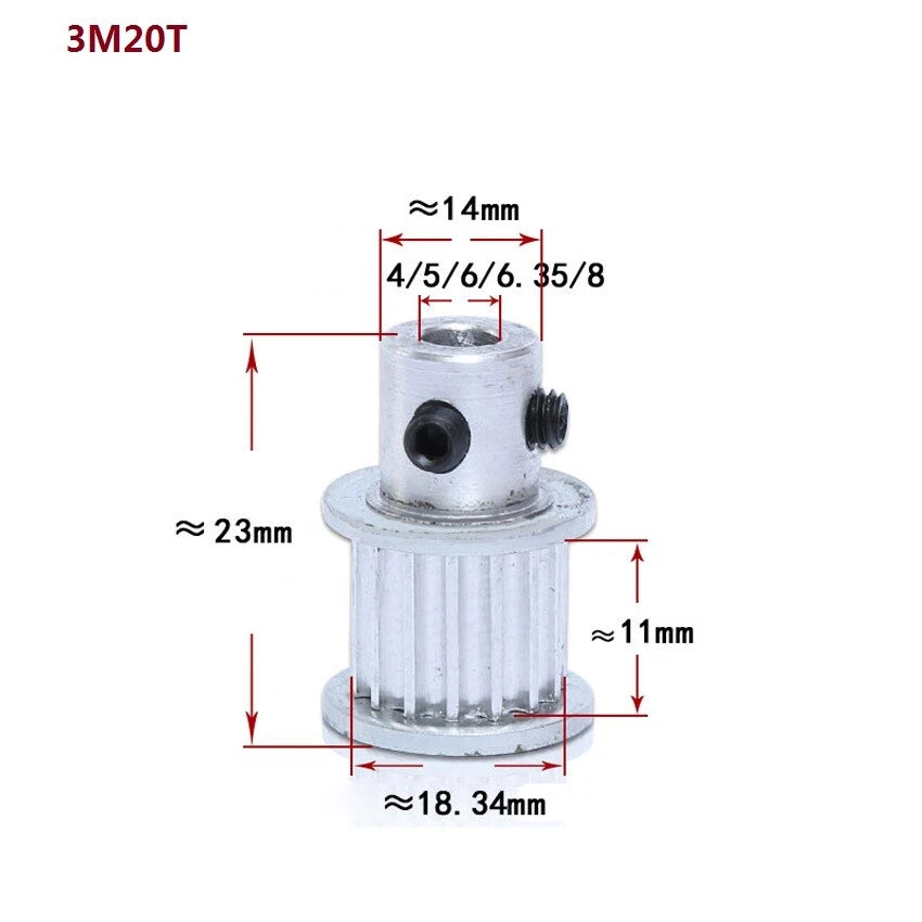 HTD-3M 12-150T Timing Belt Pulleys Synchronous Wheel With Step Tooth Width 11mm