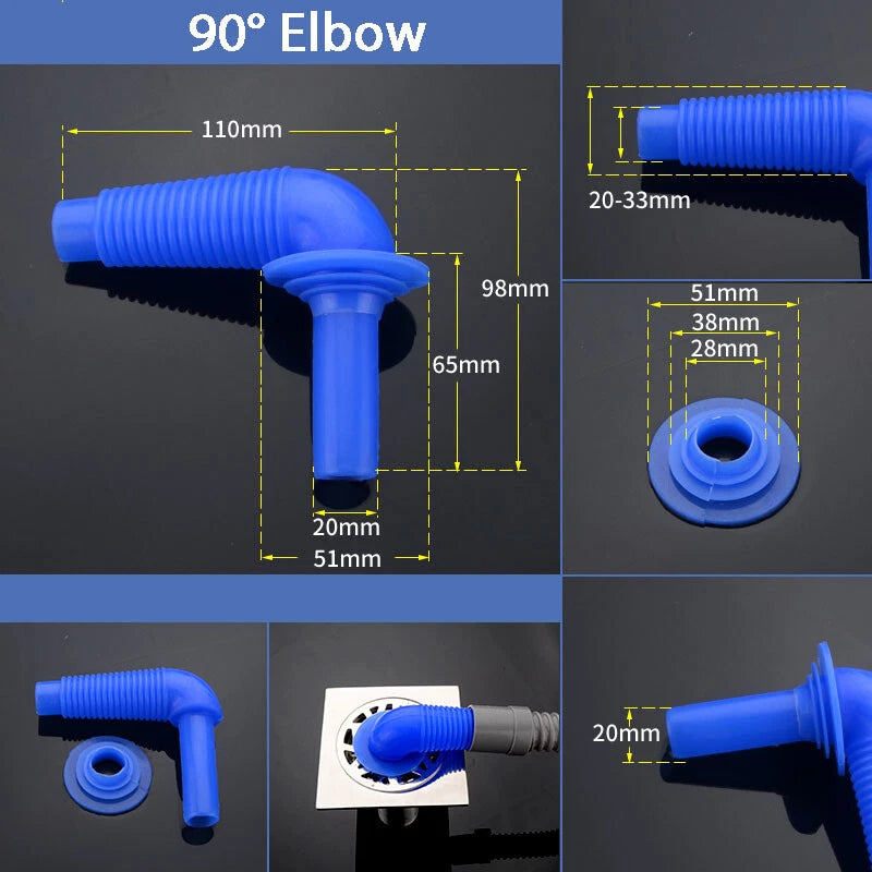 Dishwasher & Washing Machine Hose Connector — Y Splitter Tee & Elbow Fitting