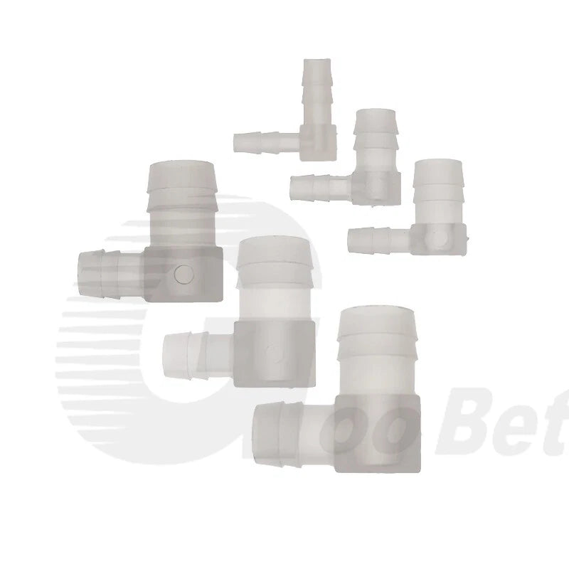 90 Degree Elbow Hose Joiner Reducer Plastic Barbed Connector Pipe Air Fuel Water