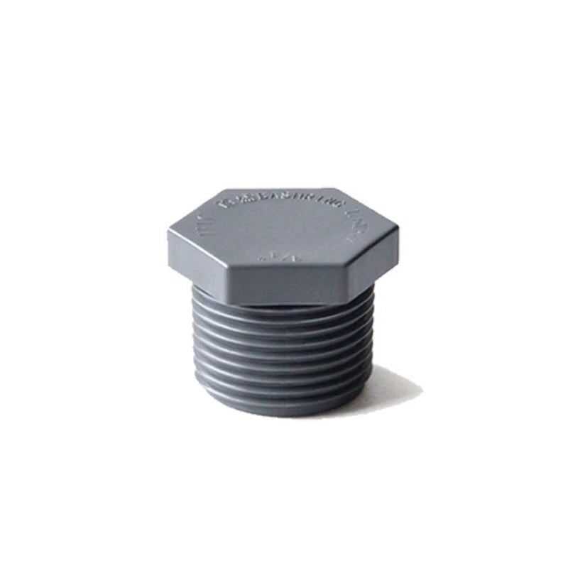 PVC Threaded Male BSP Pipe Fitting - End Cap Stop End Bung Water pipe fittings