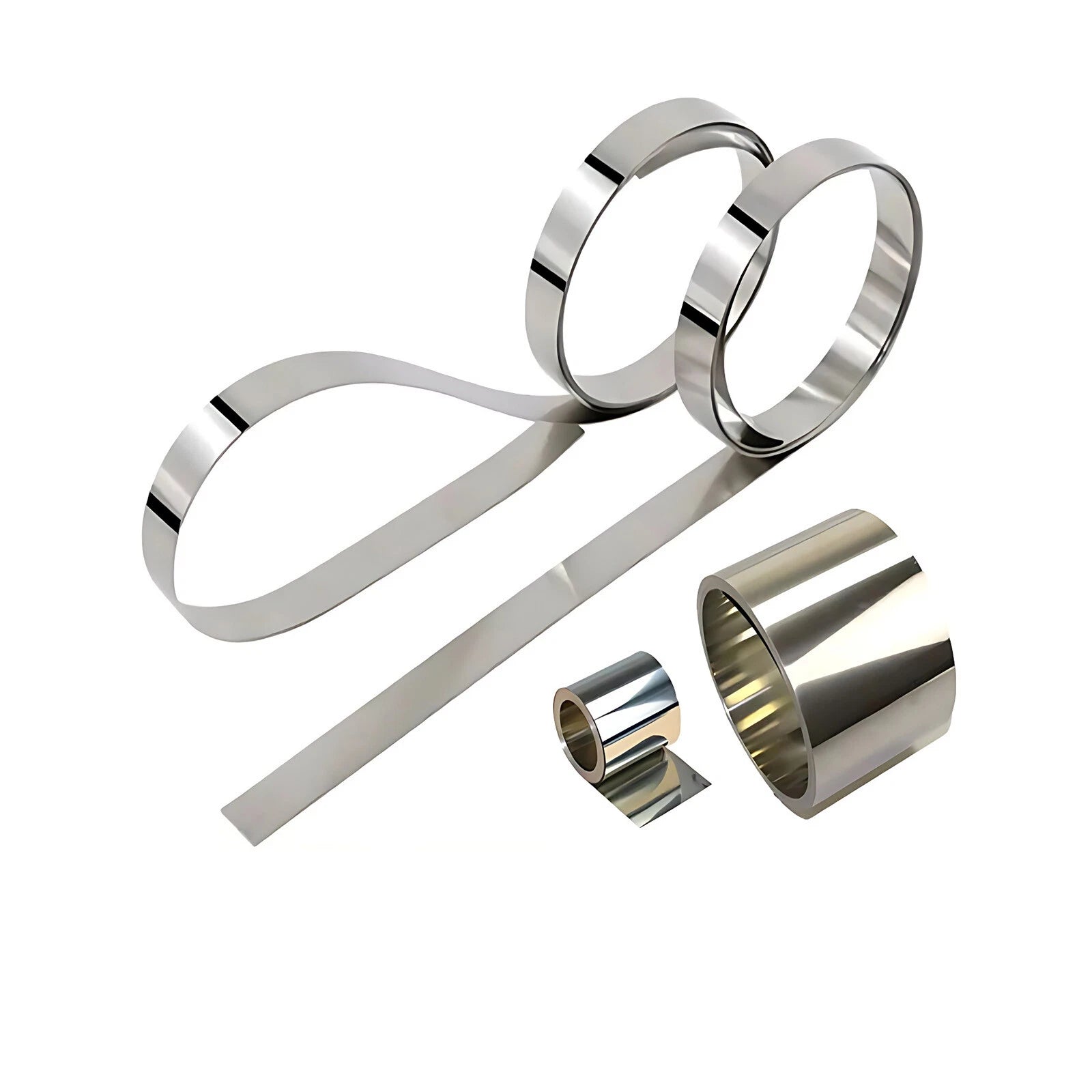304 Stainless Steel Thin Plate Band Foil Sheet 0.05mm - 0.5mm Metal Strip Roll