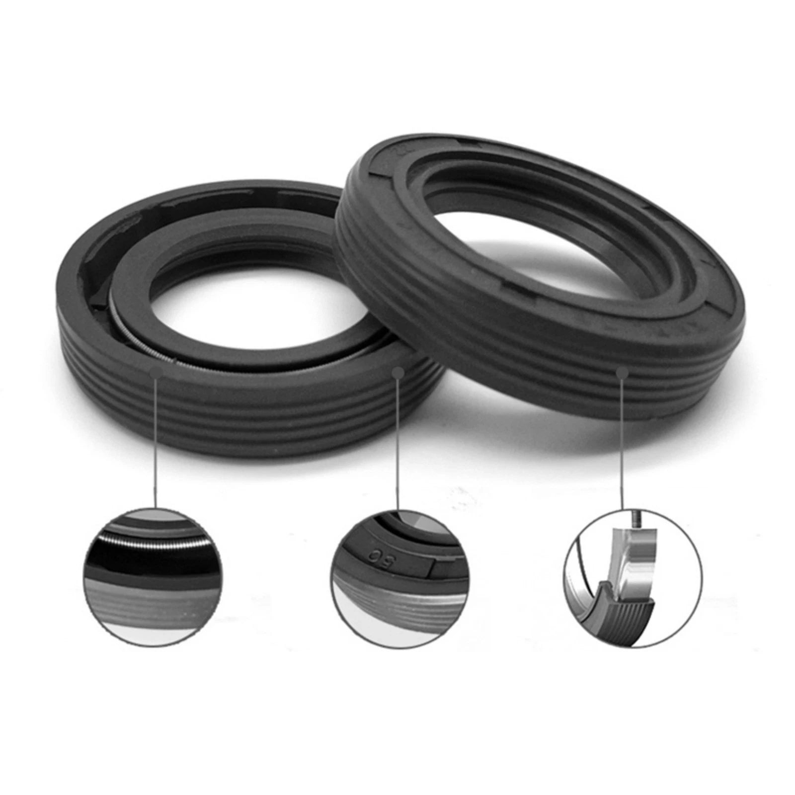 TC Double-Lipped Rotary Shaft Oil Seal — NBR 70 Nitrile, ID 40mm, Multiple OD & Width Options