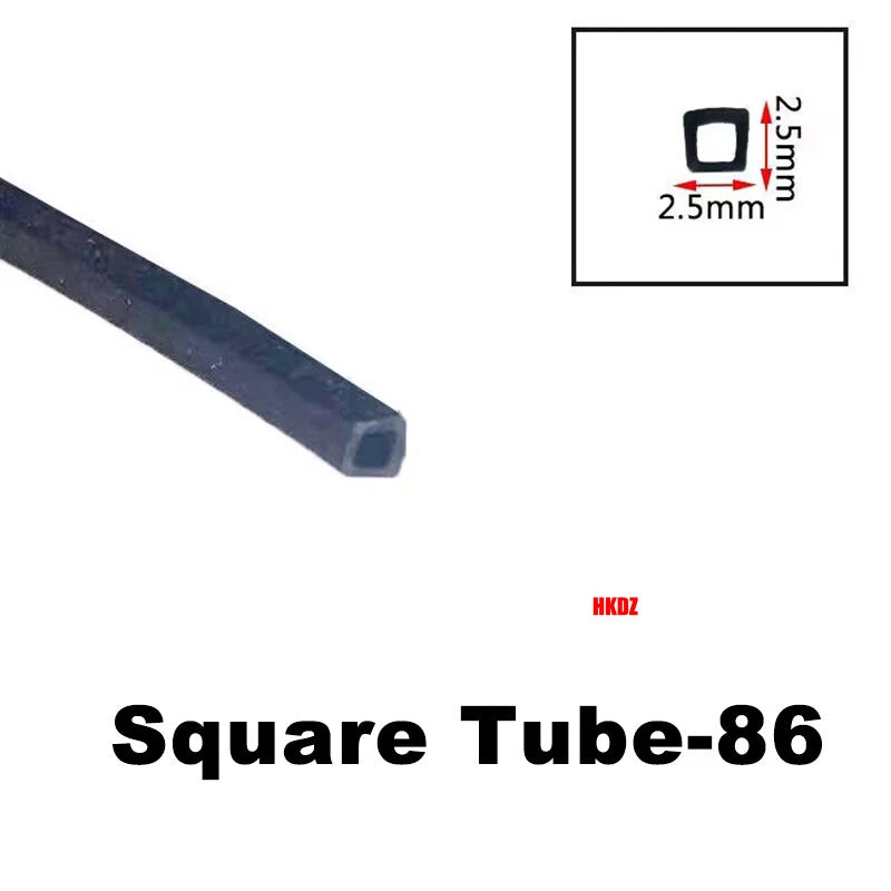 Square Silicone Rubber Hollow Tube Pipe Protector Seal Strips Width 2.5mm~108mm