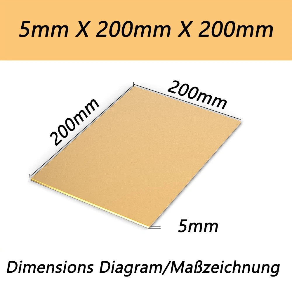 Brass Sheet Plate H62 0.6 0.8 1 -1.2mm Thickness Models Making Jewellery Making