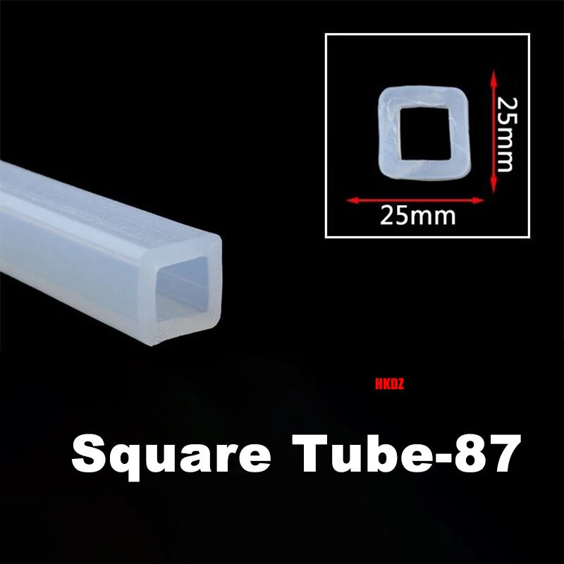 Square Silicone Rubber Hollow Tube Pipe Protector Seal Strips Width 2.5mm~108mm