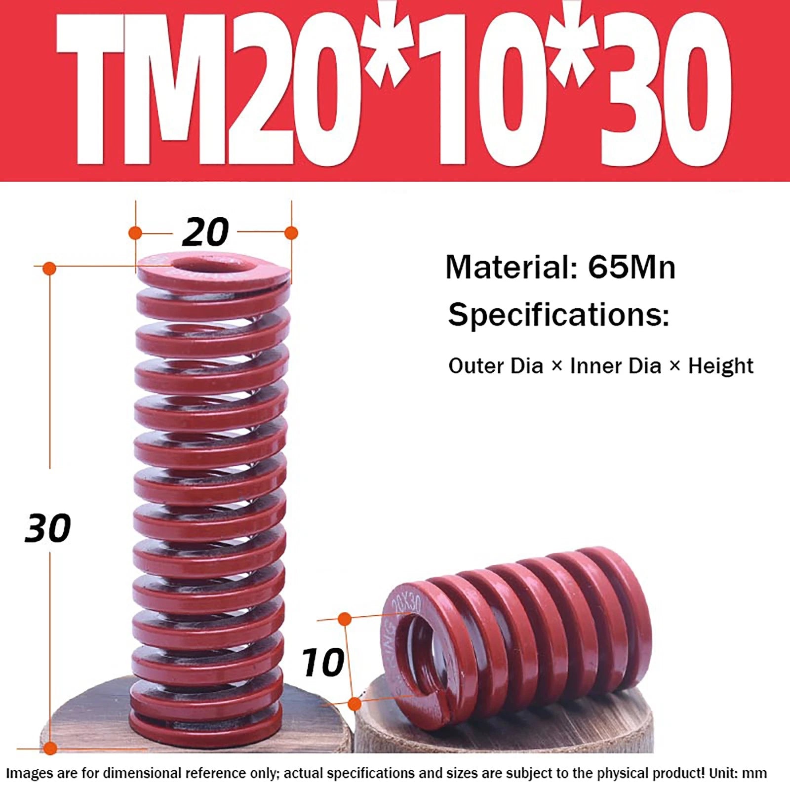 Heavy Load Duty Compression Die Spring, 8mm-50mm Diameter & Up To 400mm Long JIS