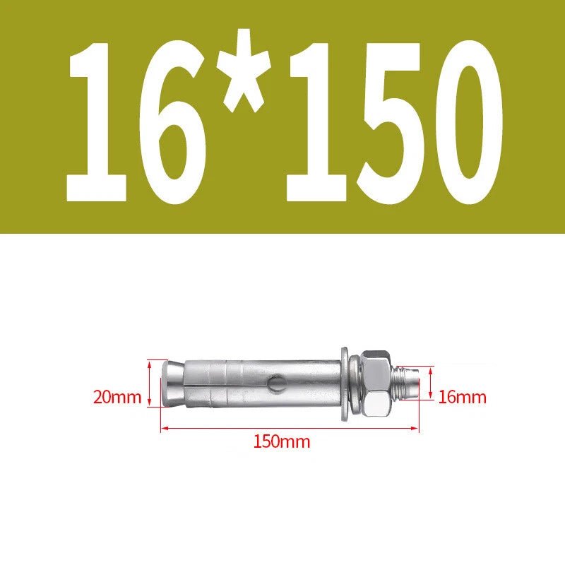 Hex Nut Expansion Sleeve Anchor Bolts — M6 to M20, Galvanized & Stainless Steel - HomeDIYer
