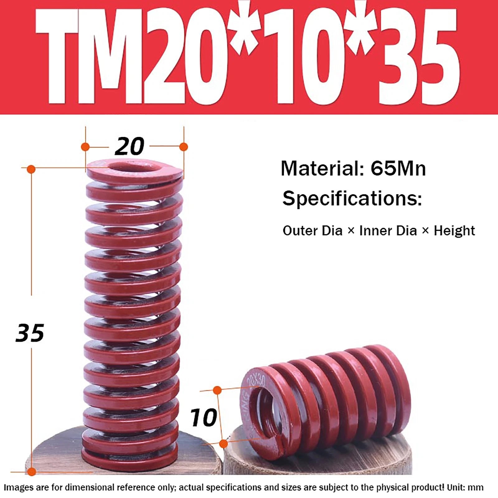 Heavy Load Duty Compression Die Spring, 8mm-50mm Diameter & Up To 400mm Long JIS