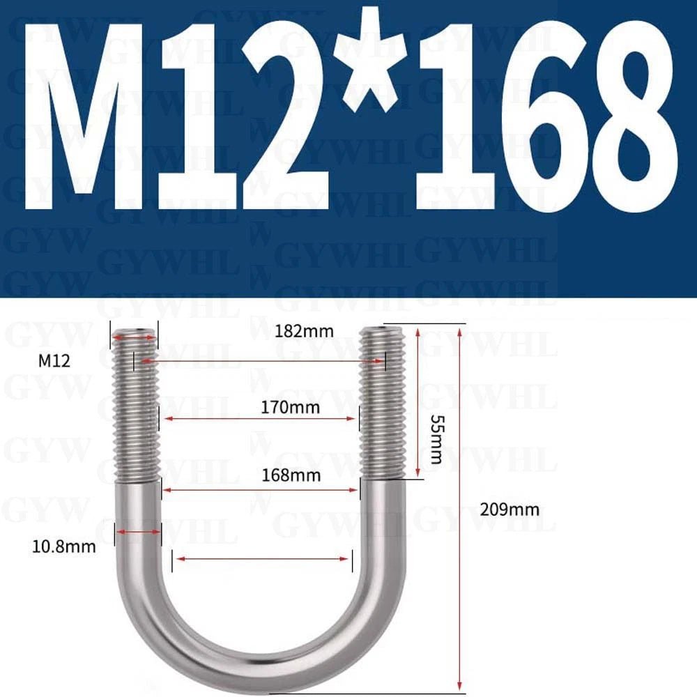 Marine Grade Round Bend U - Bolts — A2 & A4 Stainless Steel, M6 to M20 - HomeDIYer
