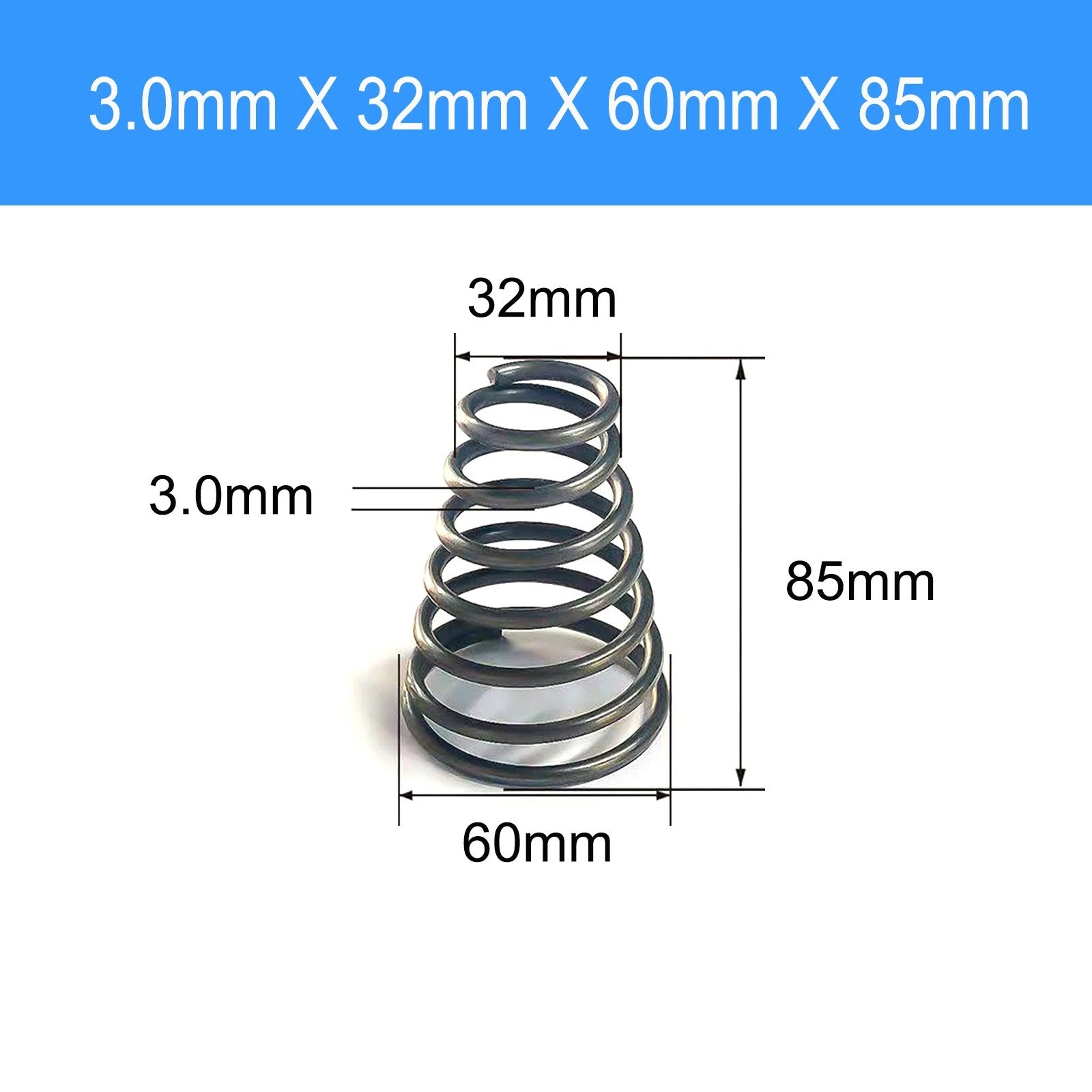 Conical Compression Spring Tapered Spring Steel Wire 0.2-3mm Heavy Duty Cone DIY