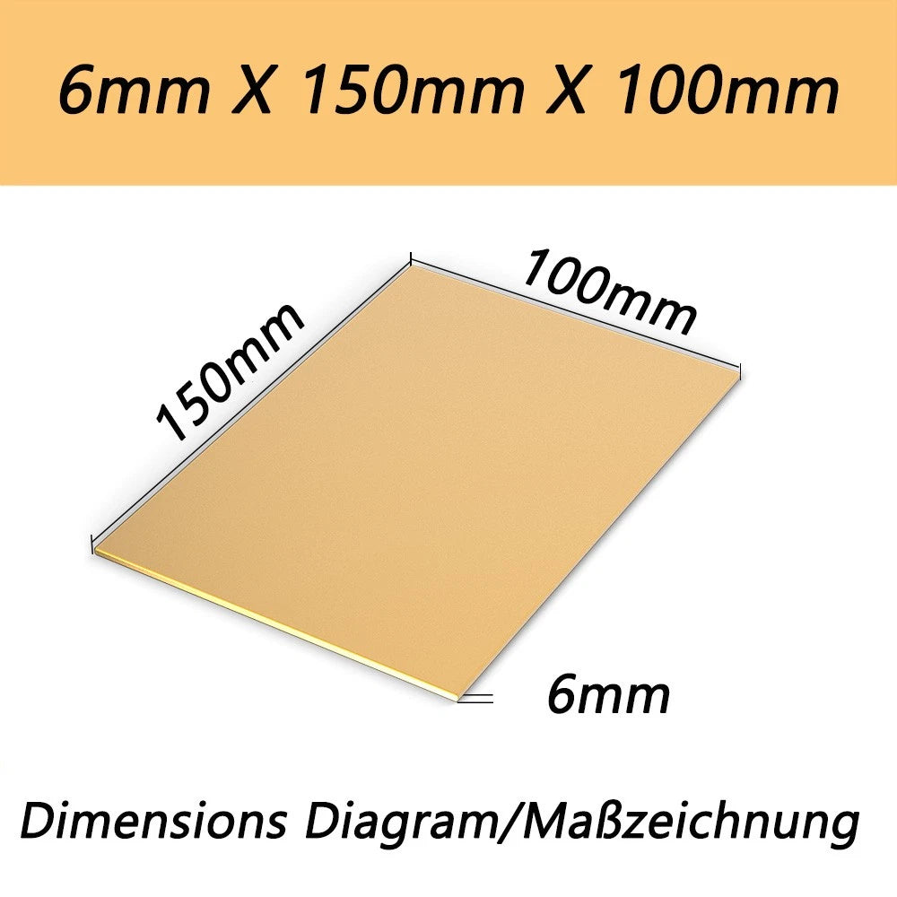 Brass Sheet Plate H62 0.6 0.8 1 -1.2mm Thickness Models Making Jewellery Making