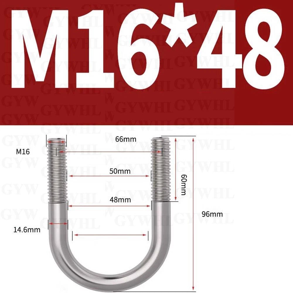 Marine Grade Round Bend U - Bolts — A2 & A4 Stainless Steel, M6 to M20 - HomeDIYer