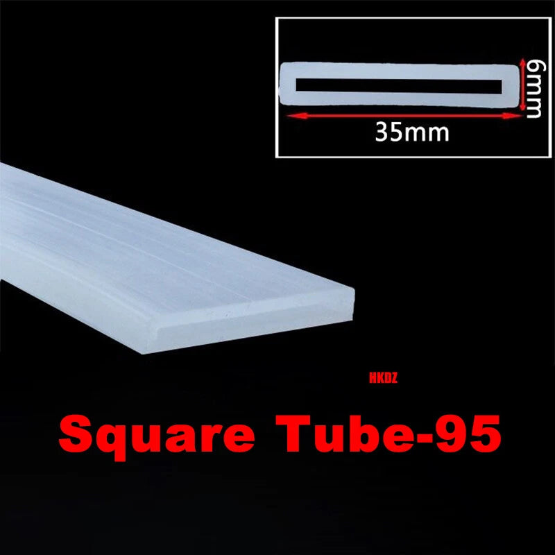 Square Silicone Rubber Hollow Tube Pipe Protector Seal Strips Width 2.5mm~108mm