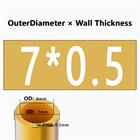 H62 Brass Round Tube Pipe Hollow Tube OD 0.8mm 0.9mm 1mm-30mm Length 200mm 500mm