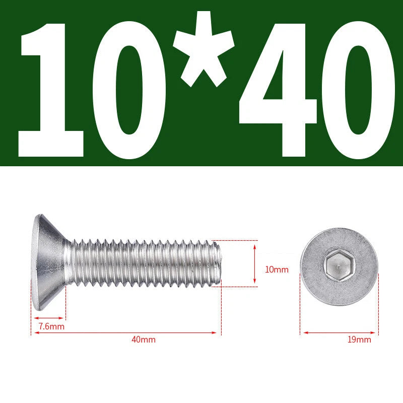Allen Countersunk Head Screws V4A Steel Hexagon Socket Flat Head Machine Screw