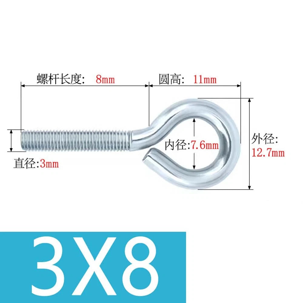 M3–M12 Galvanised Eye Screws | Metric Closed Eye Bolts & Threaded Ring Hooks