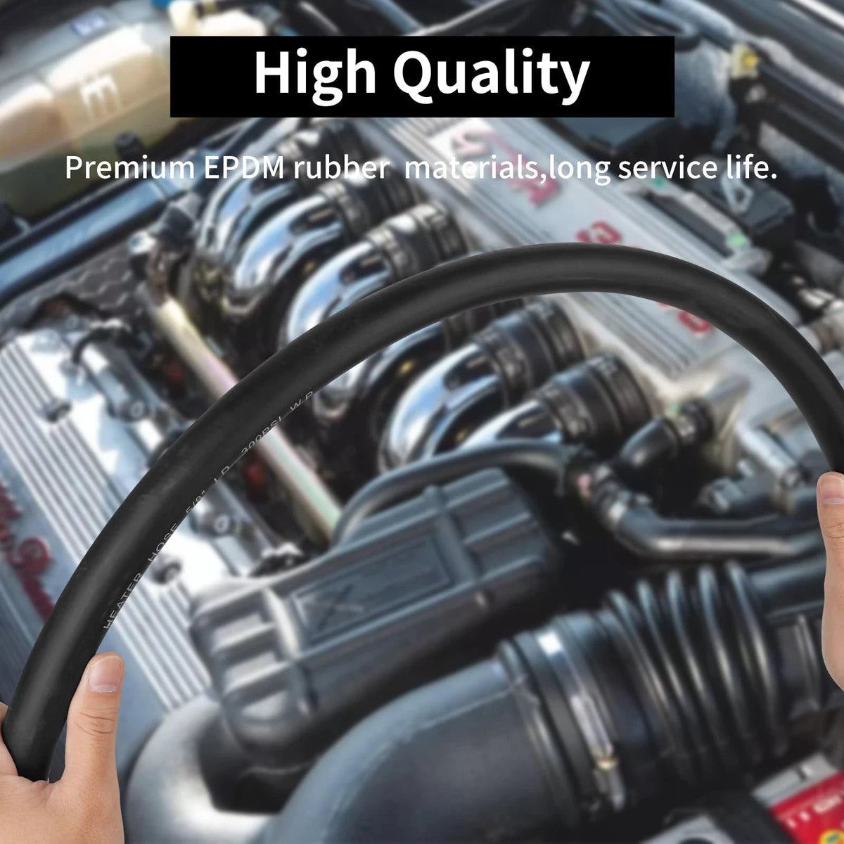 EPDM Flexible Coolant Hose — Car Heater & Radiator Water Pipe, SAE J20R3
