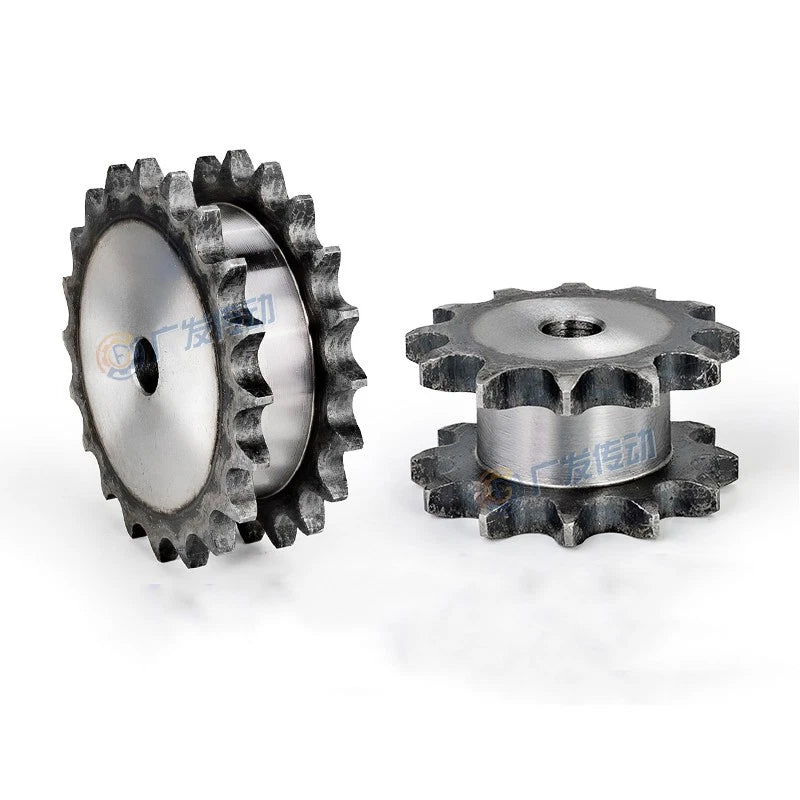 11T - 30T Duplex Chain Sprocket Pitch 15.875mm For #50 10A Roller Chain 45#Steel