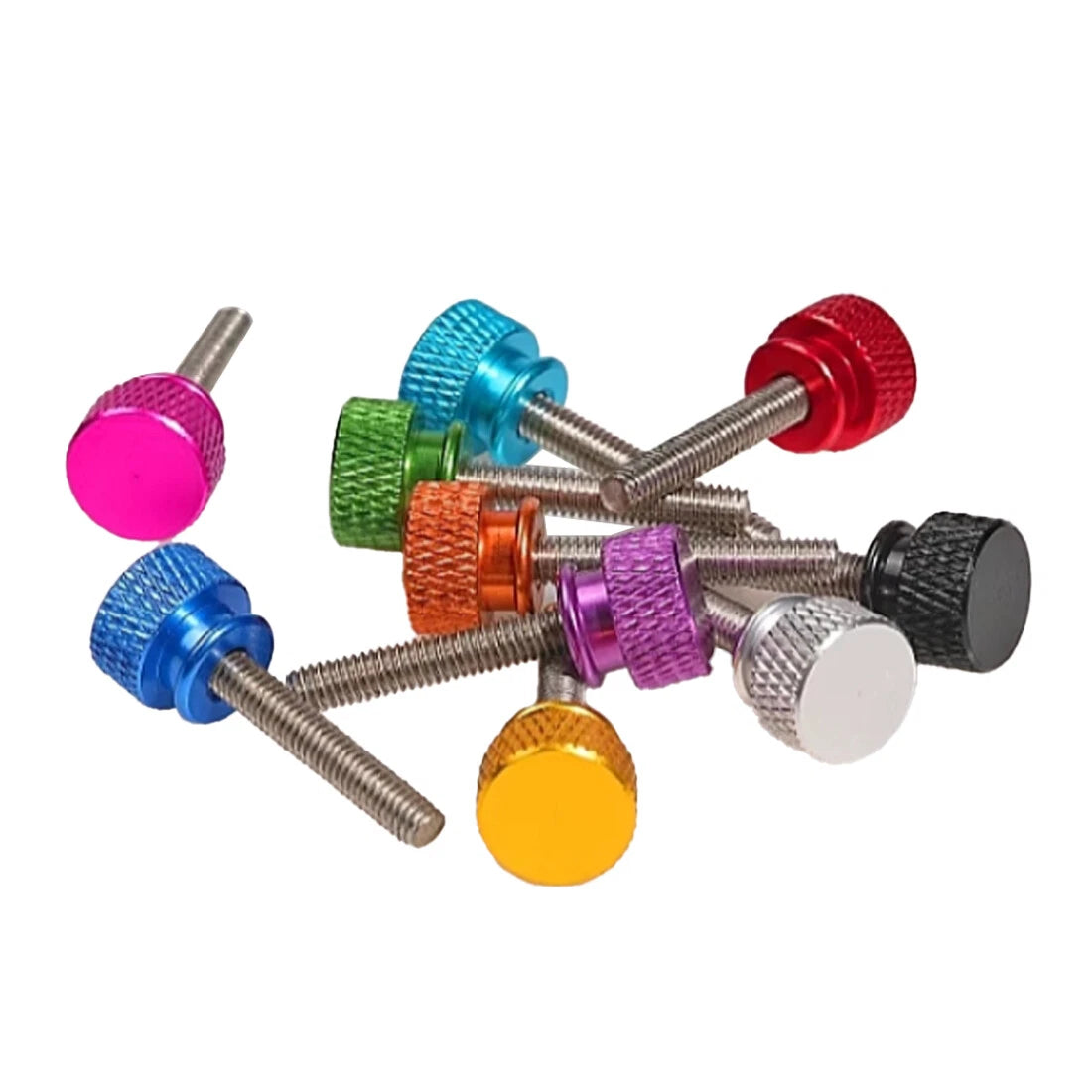 5Pcs M6 Aluminium Knurled Thumb Screws Stainless Hand Grip Knob Bolts High Type