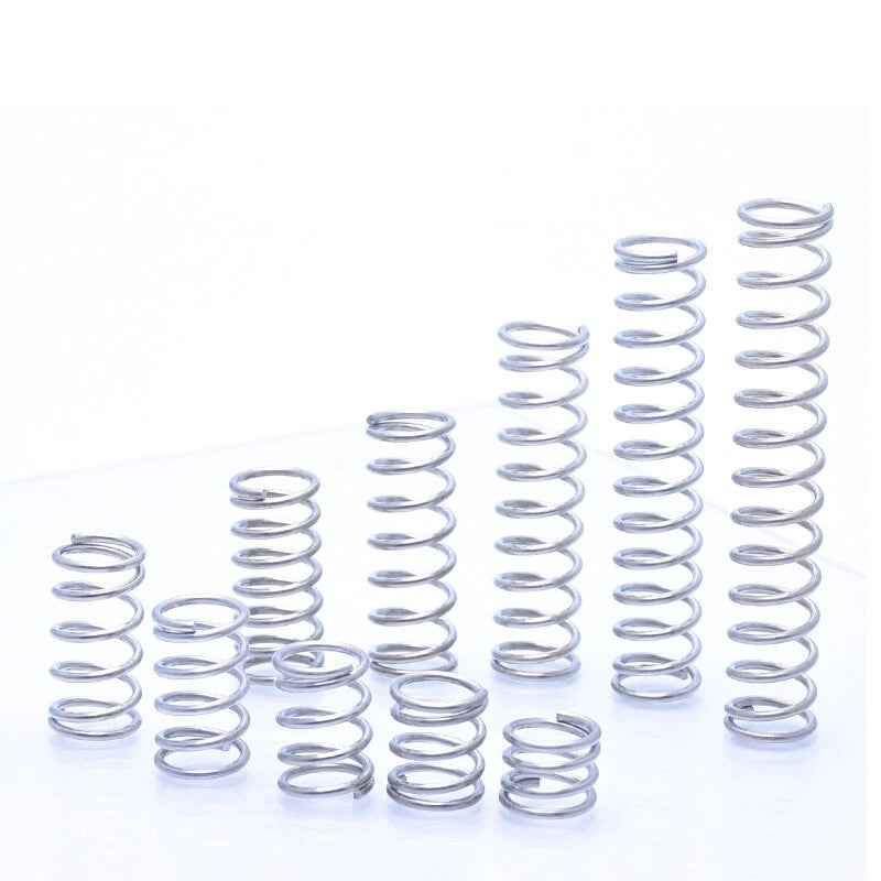 10X Stainless Steel Compression Springs Small Sizes 5-12mm Diameter 10-50mm long