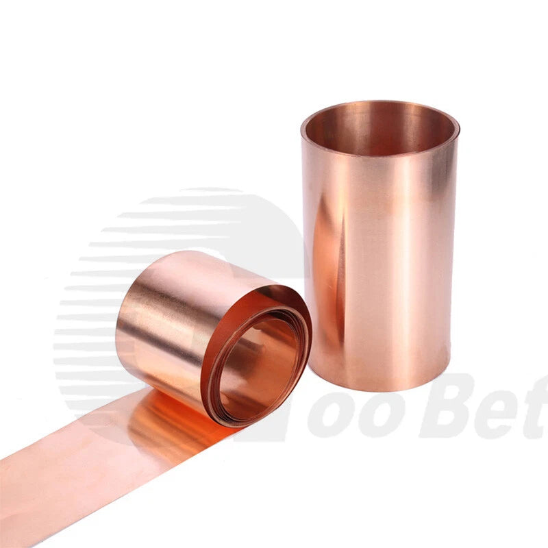 99.9% Pure Copper T2 Cu Metal Sheet Foil Plate Strip Ultrathin Thick 0.01-0.08mm