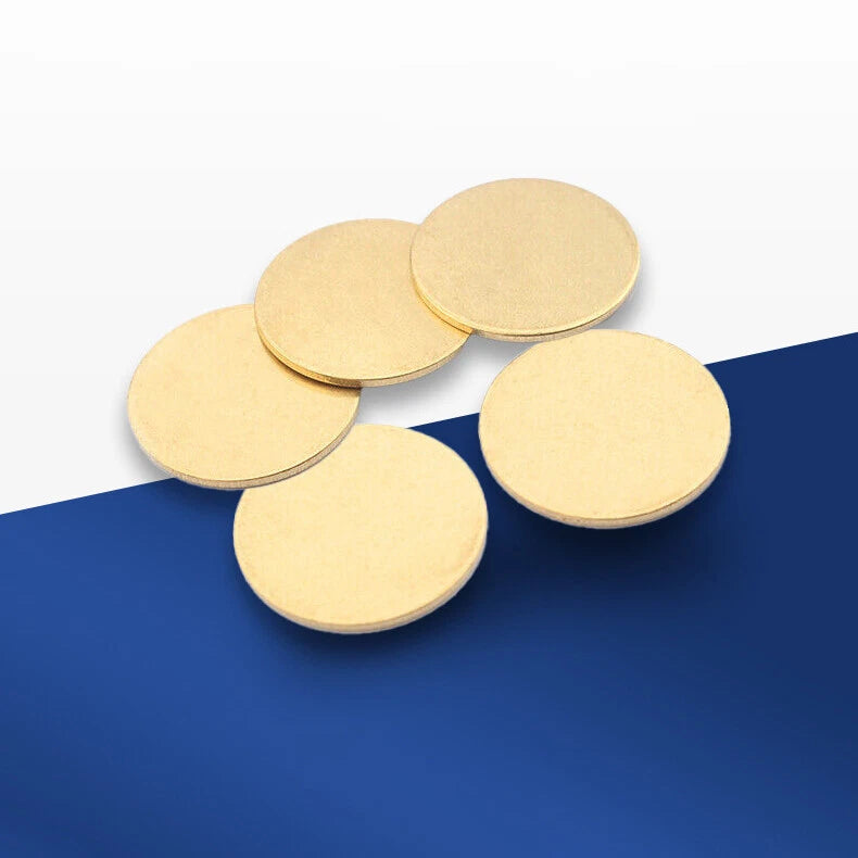 H62 Solid Brass Discs Blanks Metal Round Sheets OD 50-100mm Thick 0.5mm 1mm- 3mm
