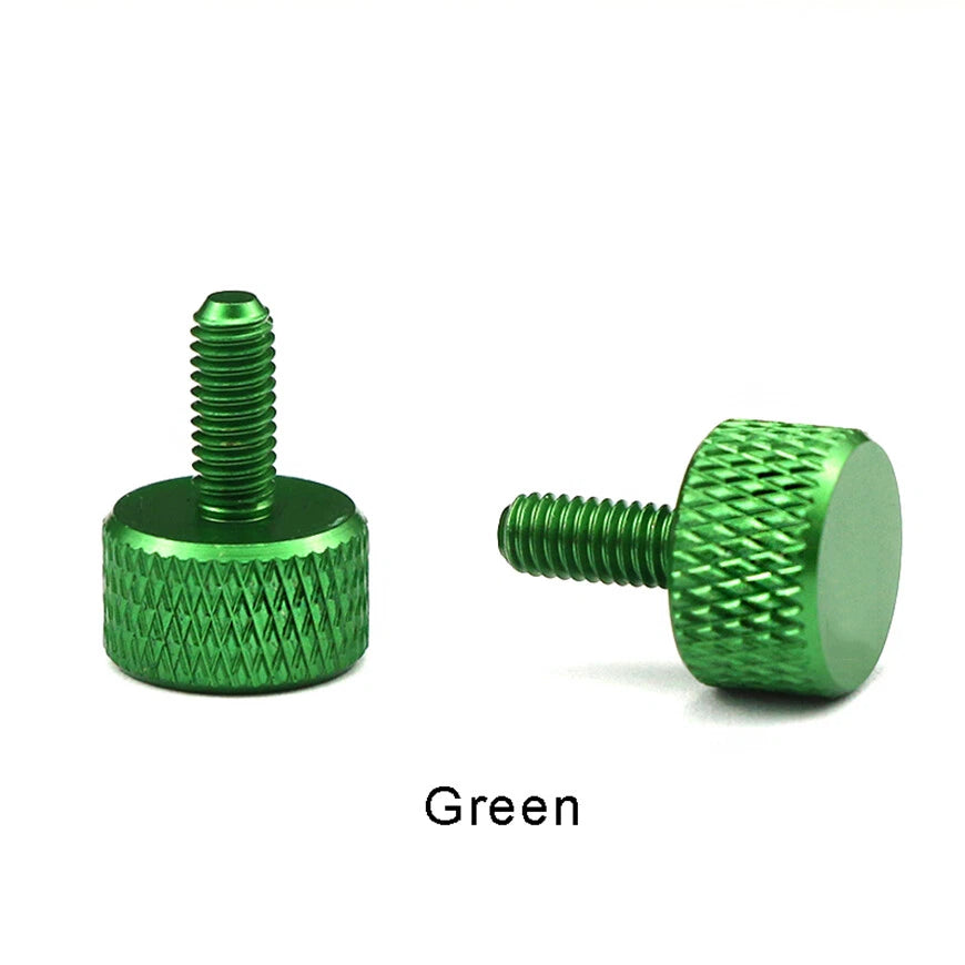 M6 Aluminum Knurled Thumb Screws Color Flat Head Thumbscrew Bolt 10mm-20mm Long