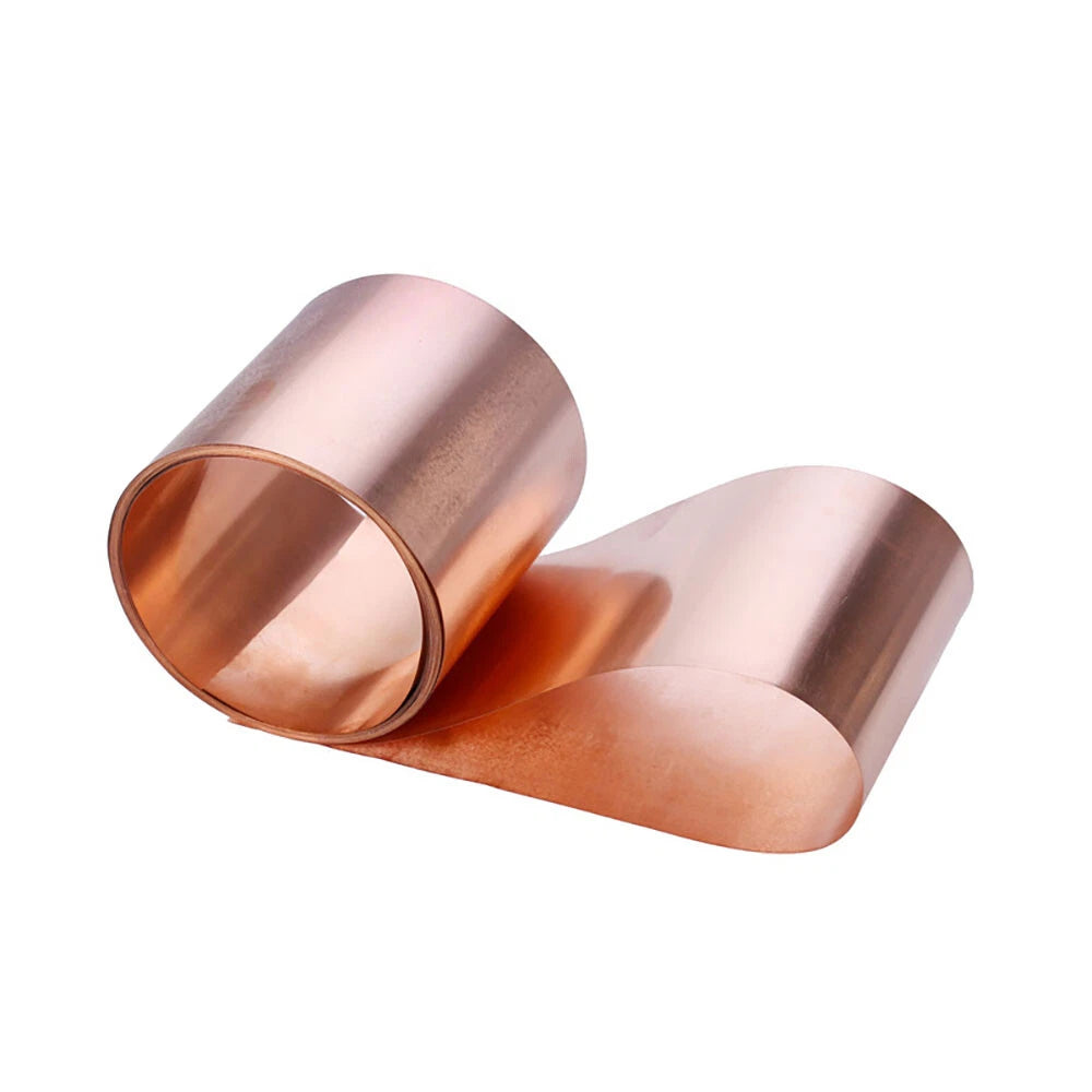 99.9% Pure Copper Cu Thin Metal Sheet Roll Foil Plate Strip T2 Thick 0.01mm-1mm