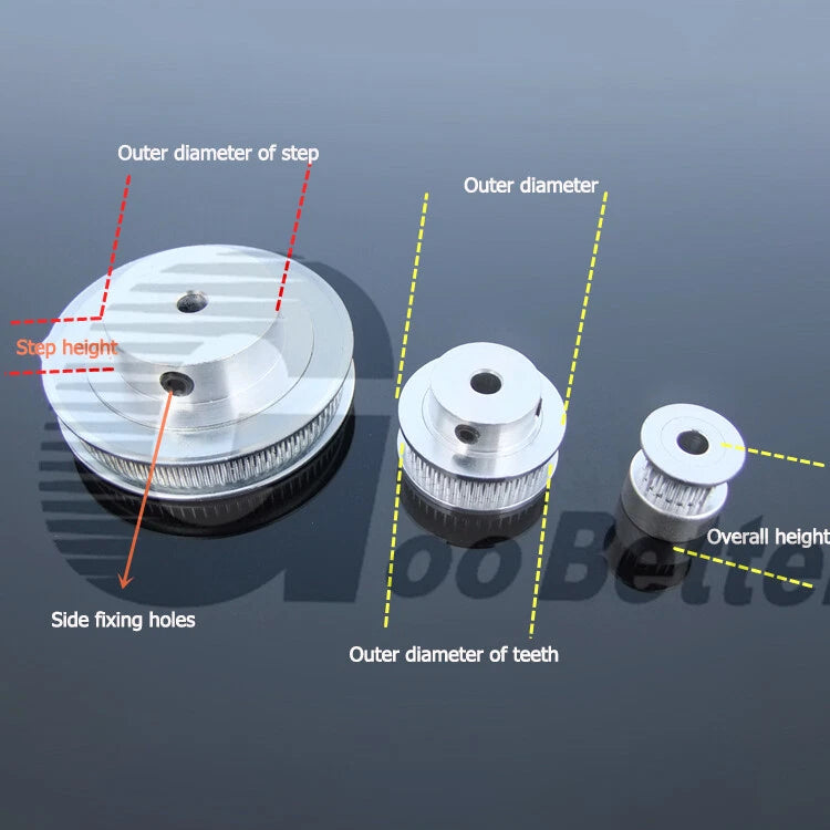 GT2 Timing Pulley Belt 2mm Pitch 16 - 60 Tooth Bore 3.17mm - 12mm for CNC Motor