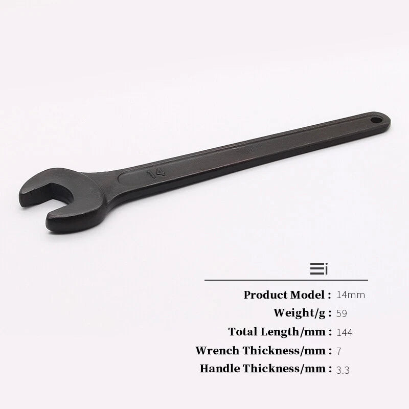 Black Heavy Duty Single Head Open End Wrenches Repair Spanner Workshop 14mm-50mm
