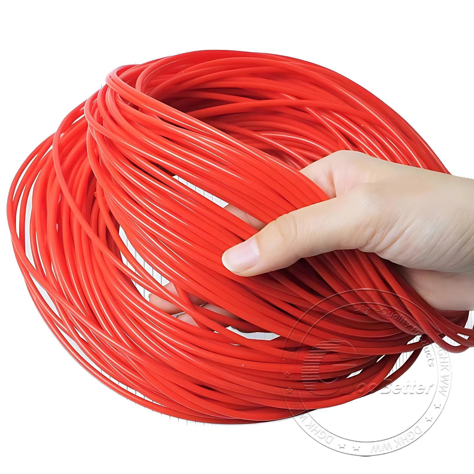 Red Food Grade Silicone Capillary Tube — ID 0.3mm to 4mm, 10 Meter